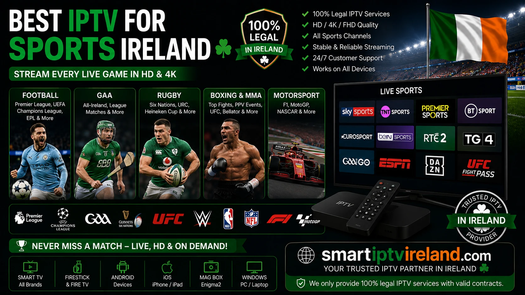 Best IPTV for Sports Ireland