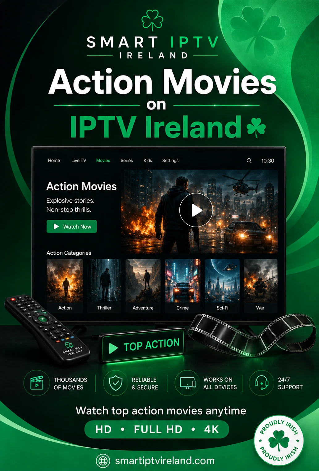 Action movies on IPTV Ireland