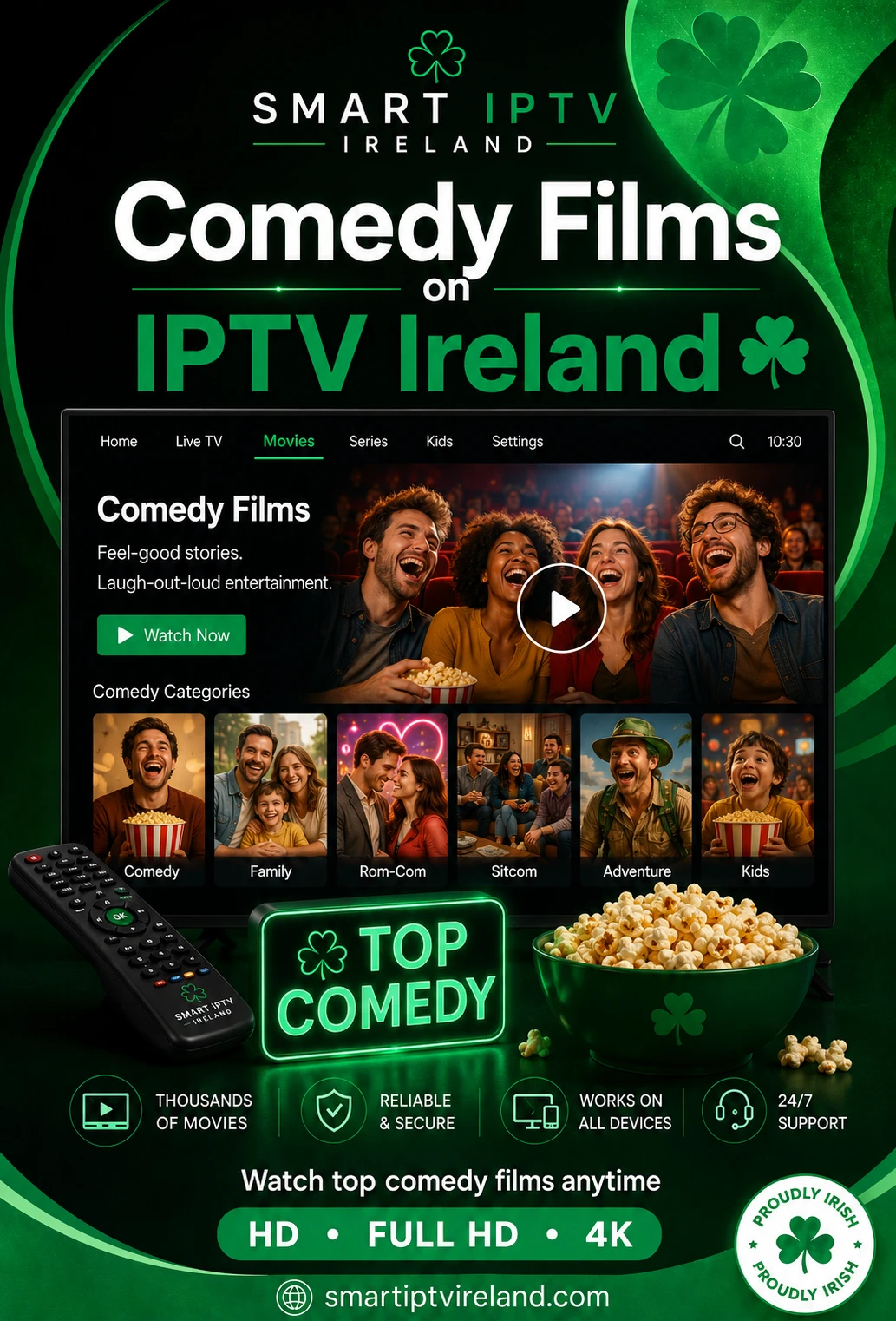 Comedy films on IPTV Ireland