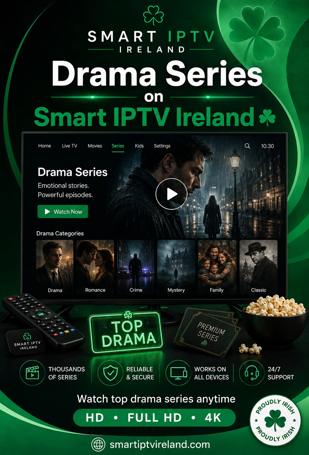 Drama series on Smart IPTV Ireland