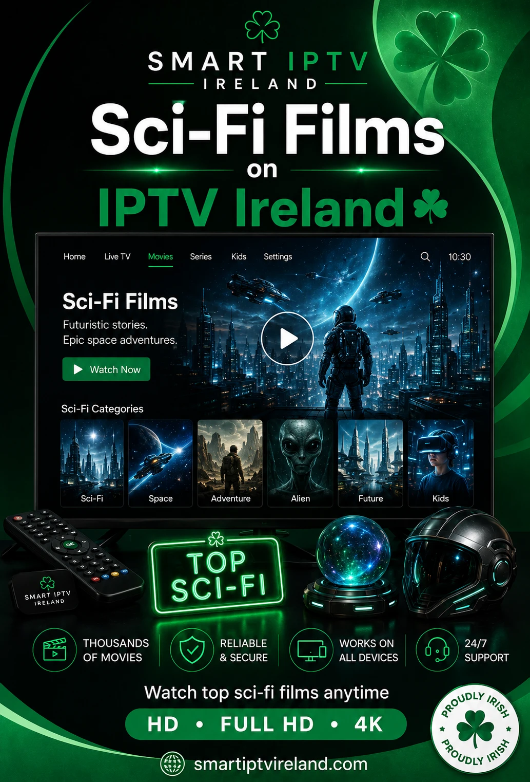 Sci-fi films on IPTV Ireland